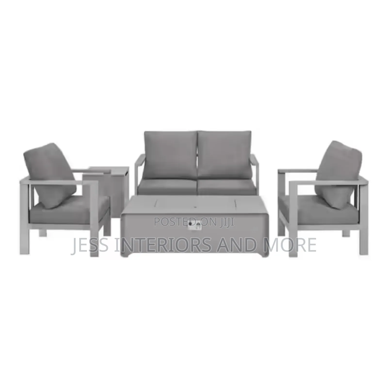 Outdoor 5-Piece Sofa Set With Fire Pit