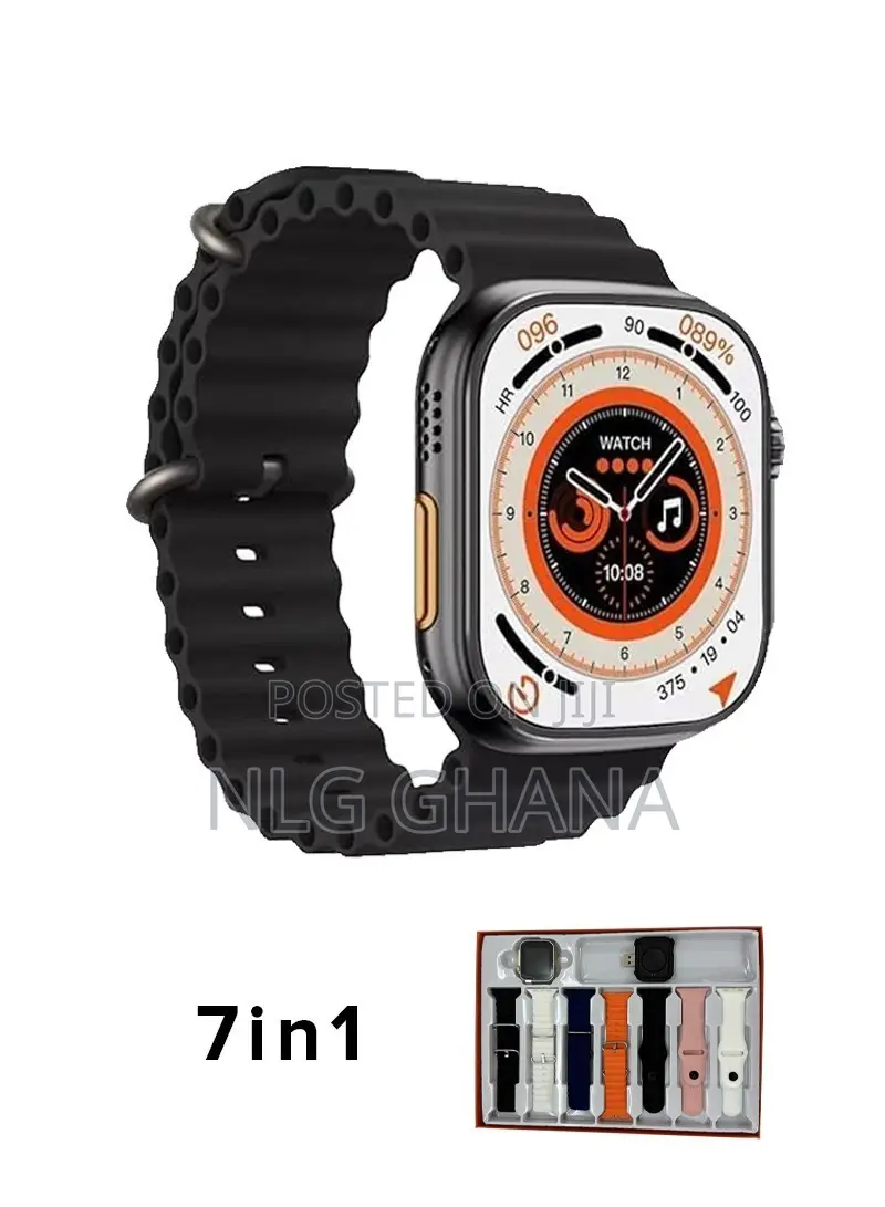 Ultra 2.01" Full Touch Screen Smart Watch With 7 Strap. Ghx4404