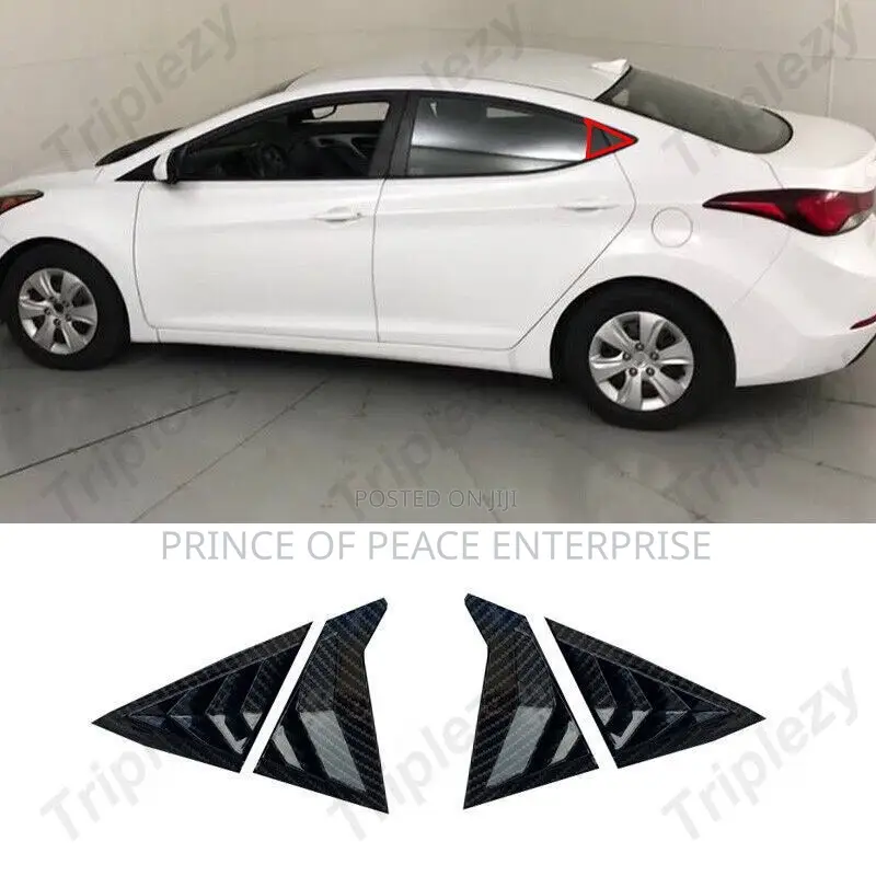 Hyundai Elantra 2016 2017 2018 Rear Side Window Louvers Cover Trim