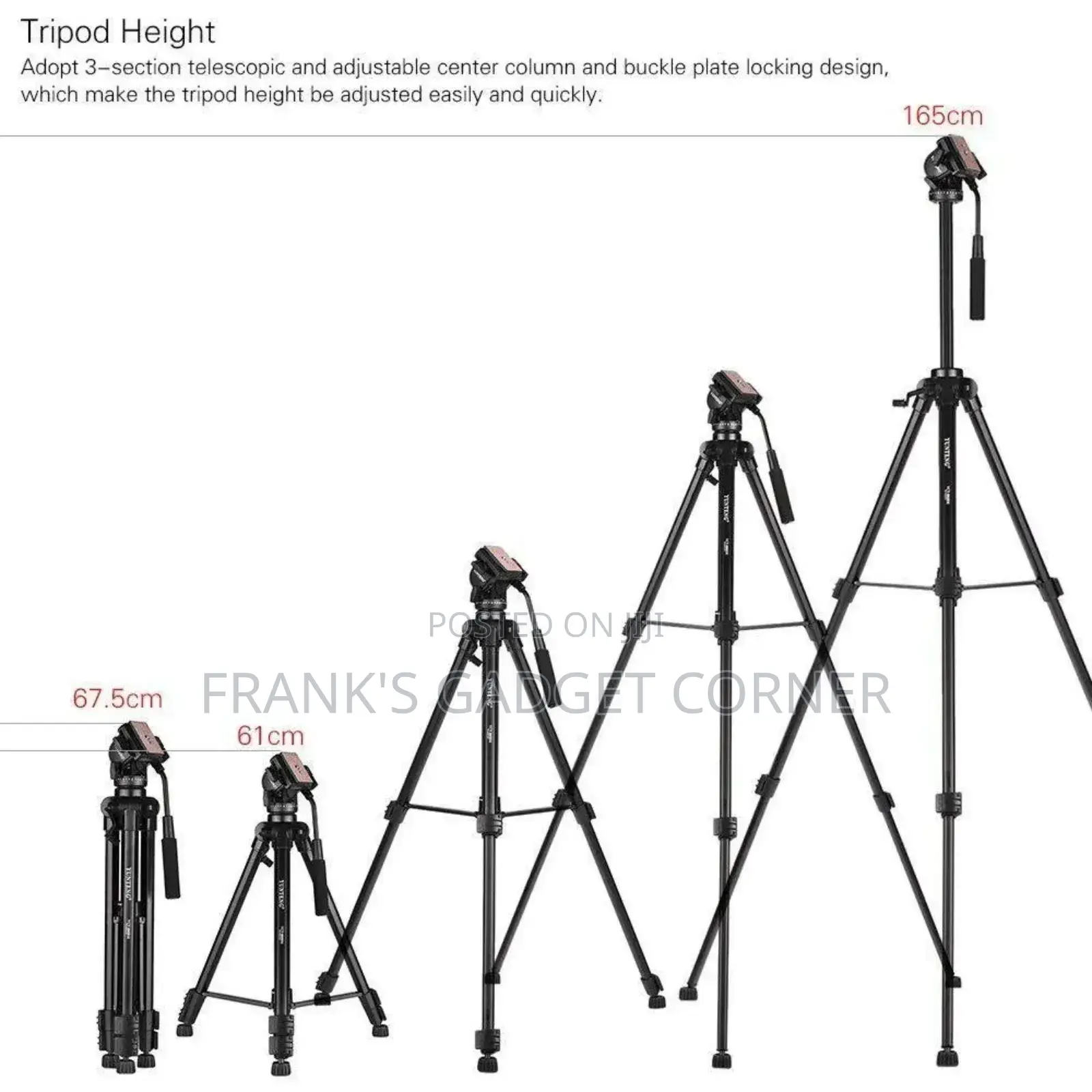 Yunteng Aluminum Long Tripod Stand