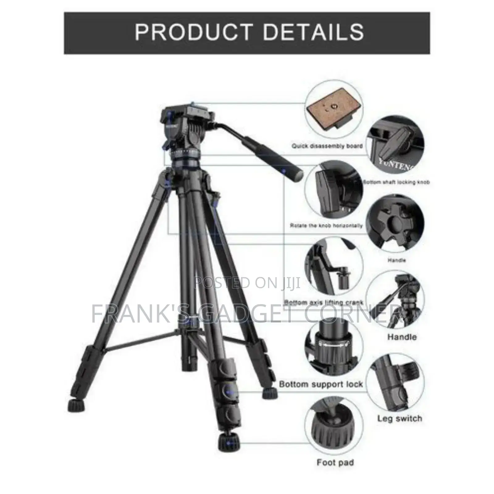 Yunteng Aluminum Long Tripod Stand