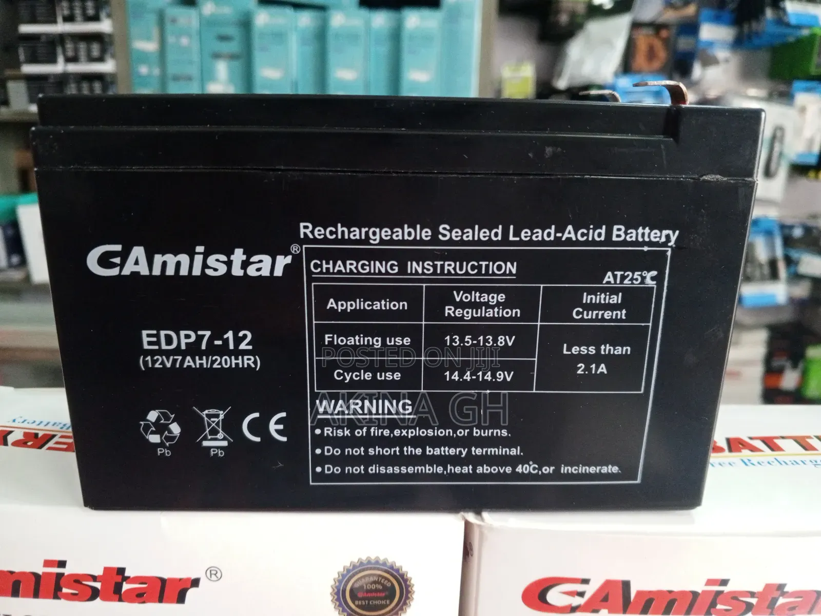 Gamistar 12v 7ah Ups Battery