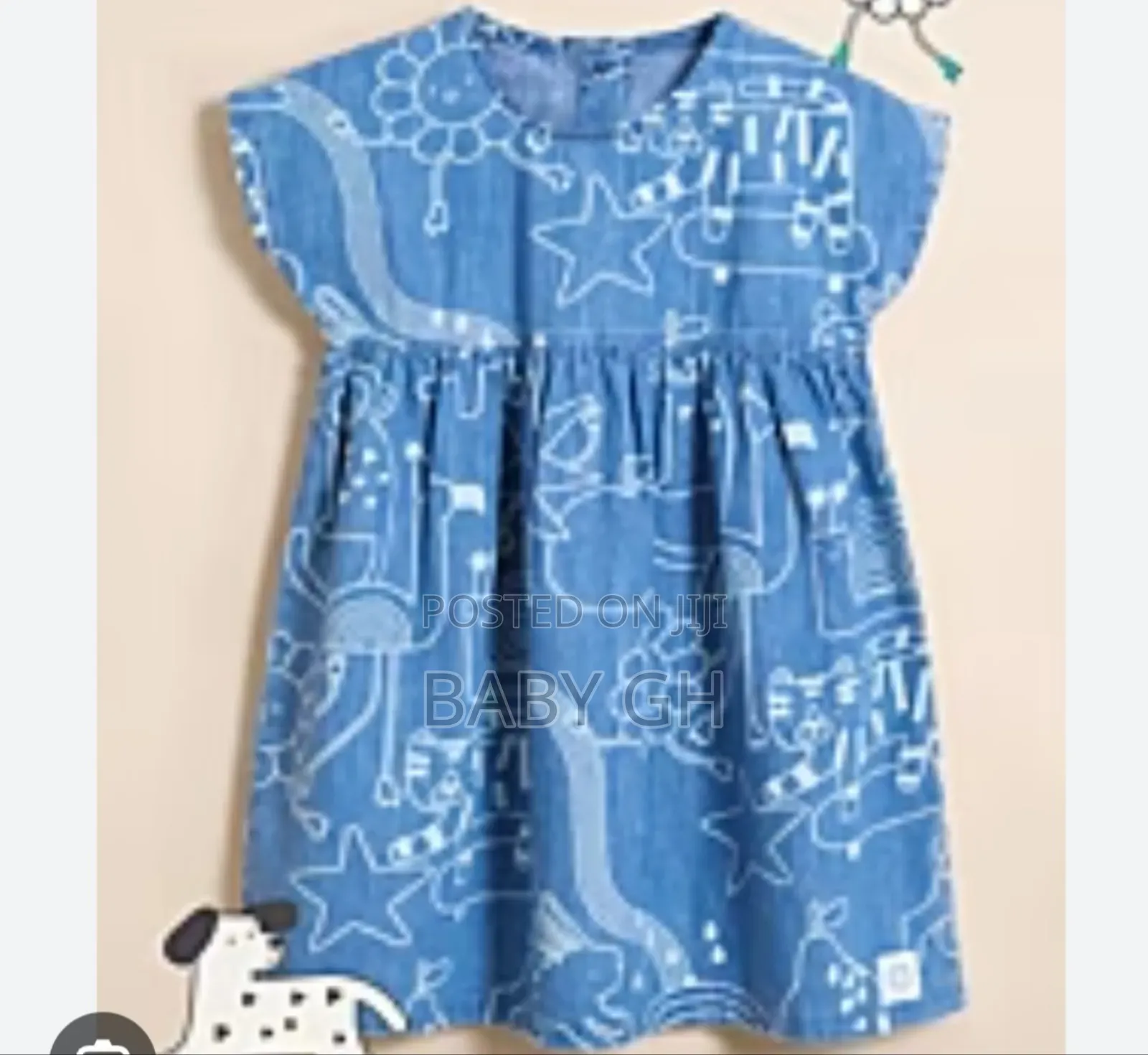 George Stripped Short Sleeves Baby Shirt Dress