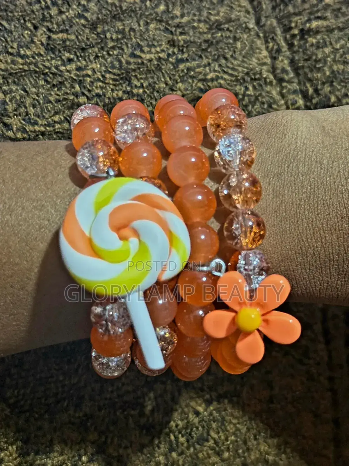 Trendy Handmade Glass Beaded Charm Bracelet
