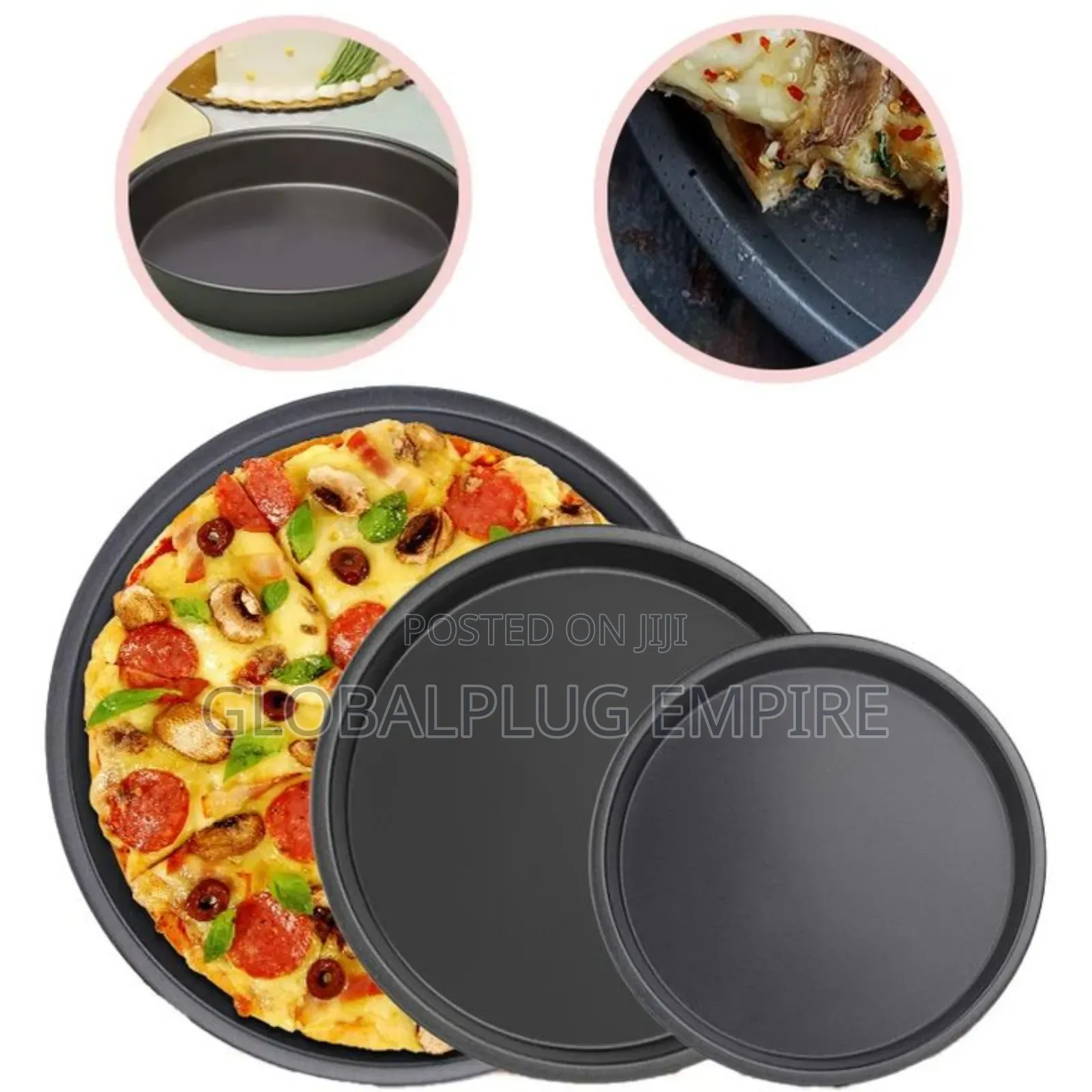 7 Inch Pizza Pan Of 3 Stainless Steel Pizza Plates Non Stick Bakeware