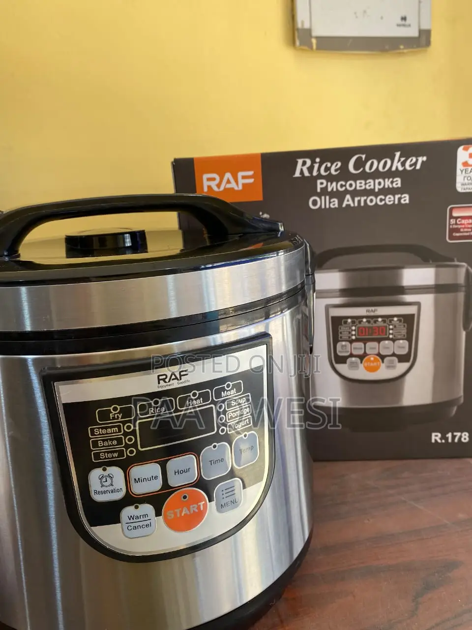 Raf 5l Digital Rice Cooker – Multi-Functi
