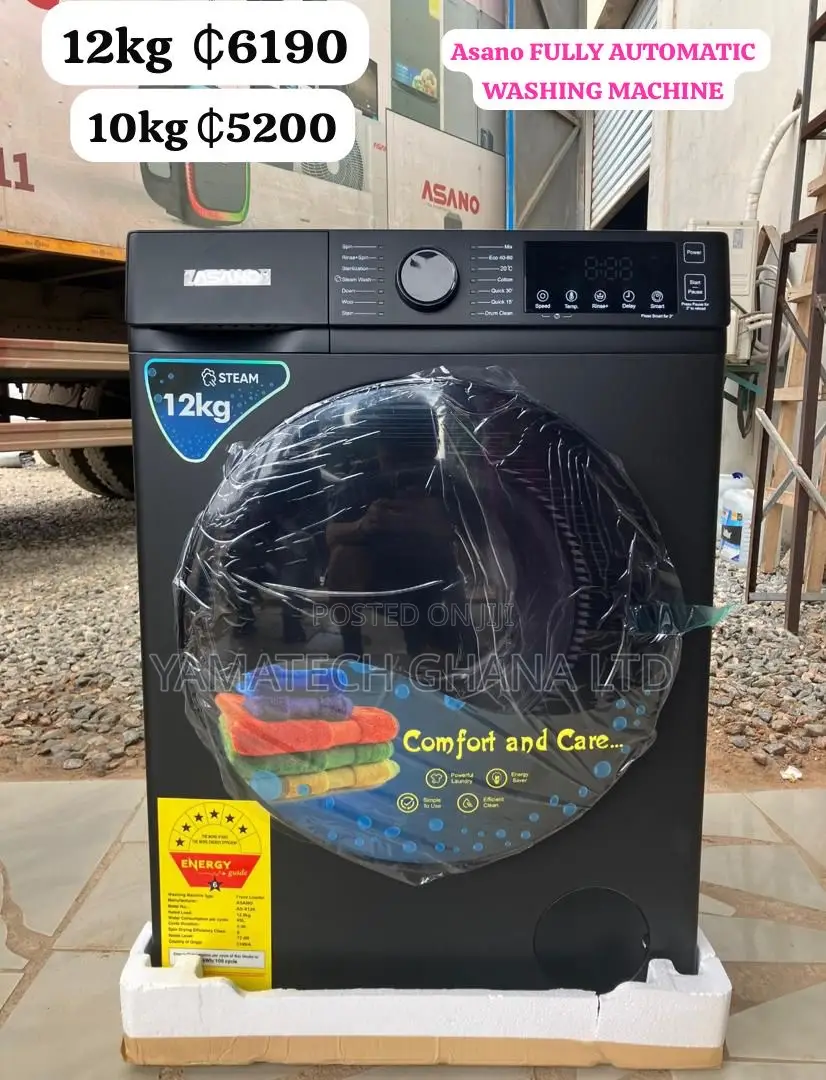 Asano 12kg Fully Automatic Front Load Washing Machine With Screen