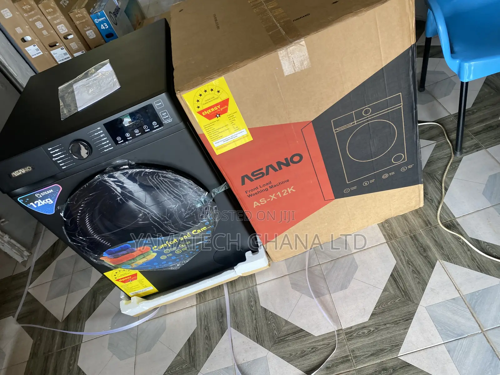 Asano 12kg Fully Automatic Front Load Washing Machine With Screen