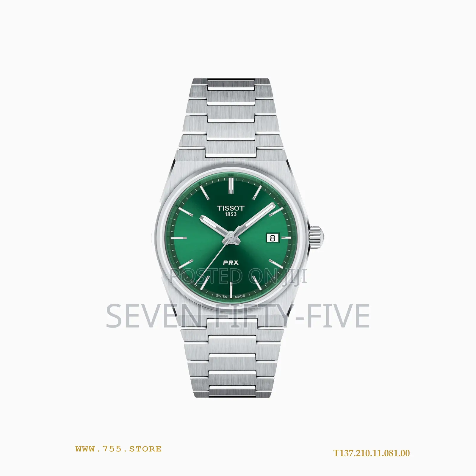 Tissot PRX Quartz 35mm Green Dial Steel Watch T137.210.11.041.00