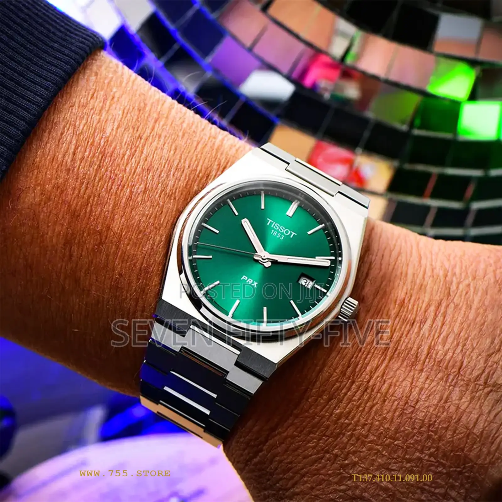 Tissot PRX Quartz Green Dial Steel Men's Watch T137.410.11.091.00