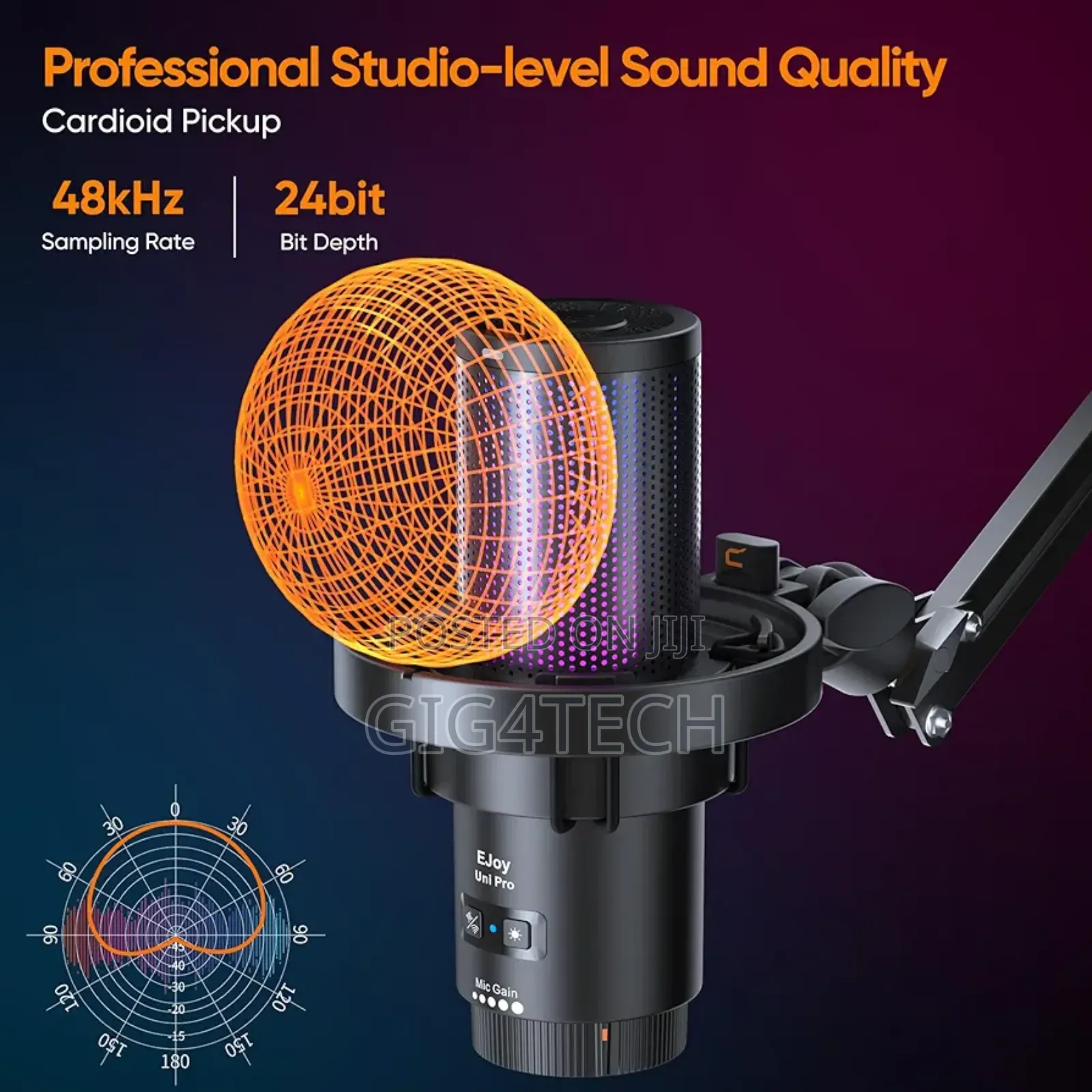 Comica Ejoy Uni Pro A Wireless Usb Condenser Microphone With Boom Arm