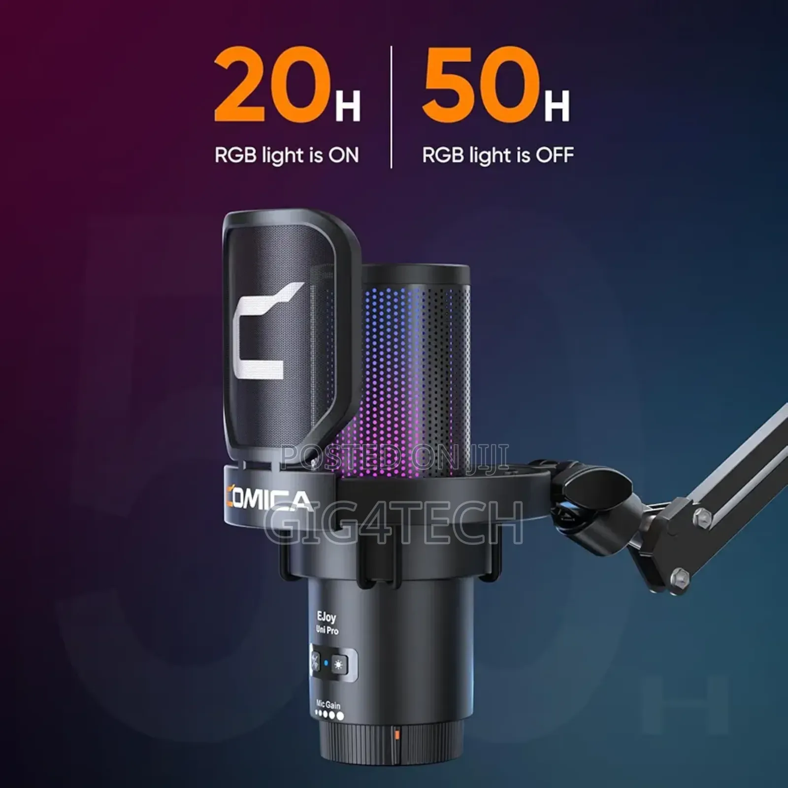Comica Ejoy Uni Pro A Wireless Usb Condenser Microphone With Boom Arm