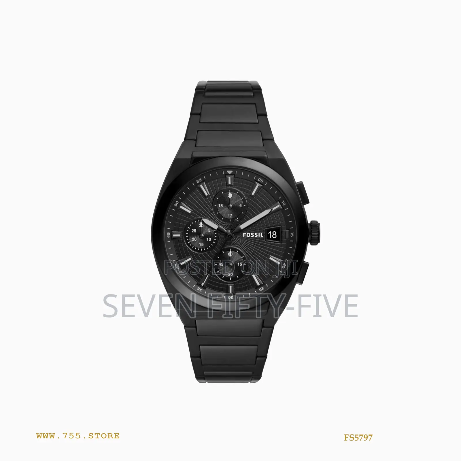 Fossil Everett Chronograph Stainless Steel Watch Fs5797