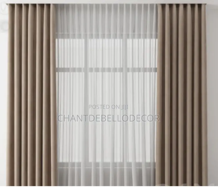 Thick Ringed Blackout Curtains 300ghc For A Pair ( Without Voile )