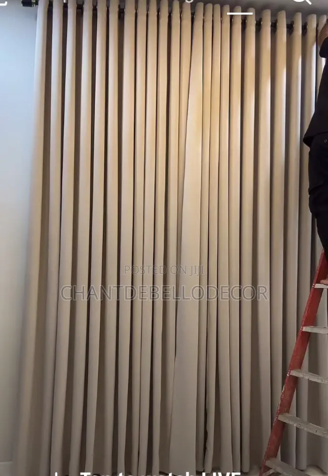 Thick Ringed Blackout Curtains 300ghc For A Pair ( Without Voile )