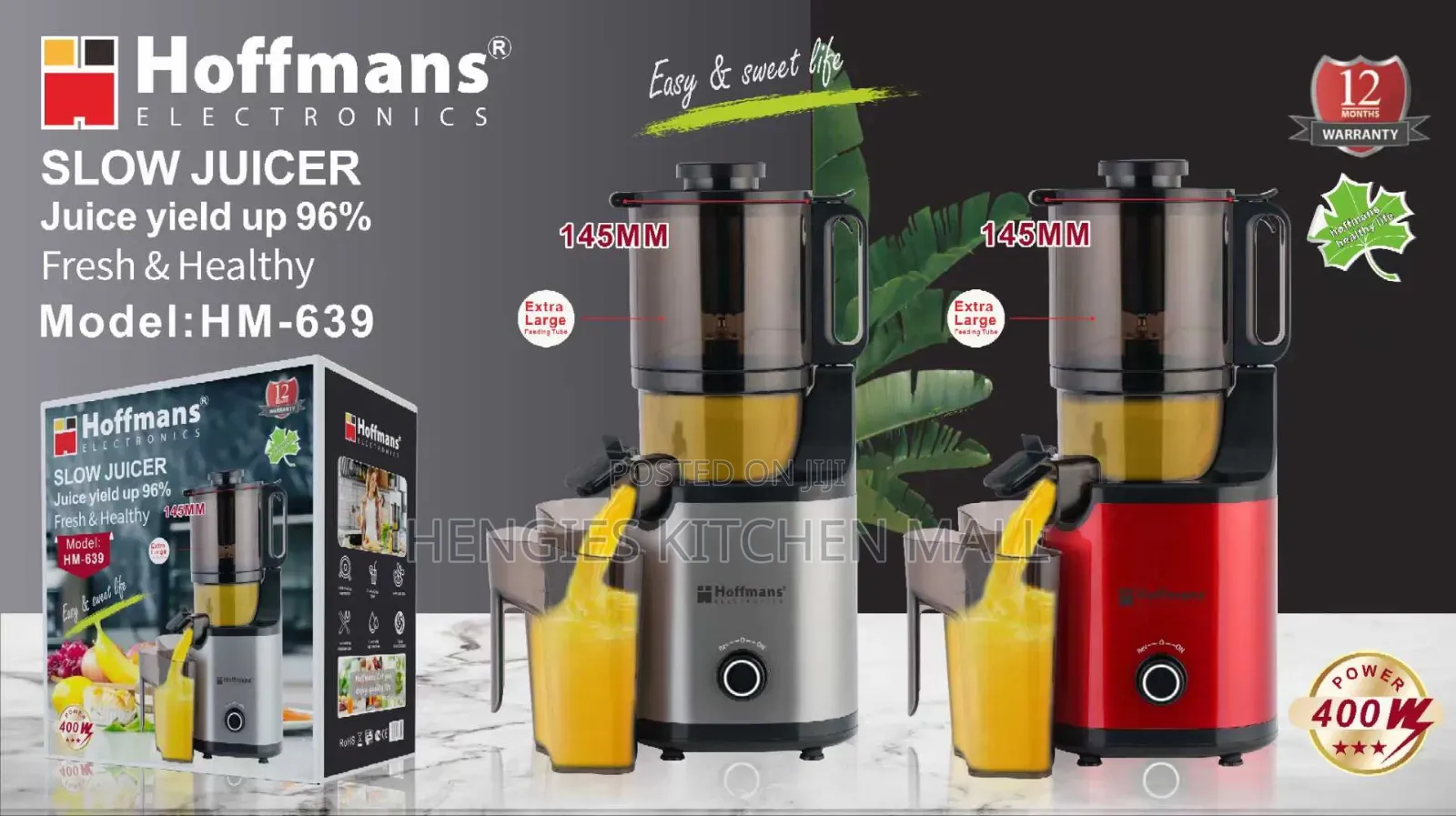Hoffman Big Mouth Slow Juicer Hm-639