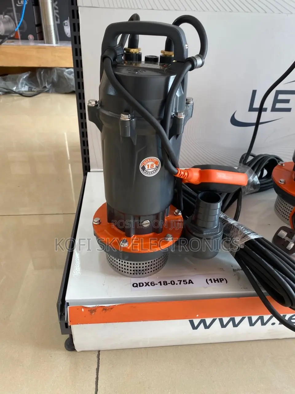 Leo 1hp Submersible Sewage Pump Qdx6-18-0.75a