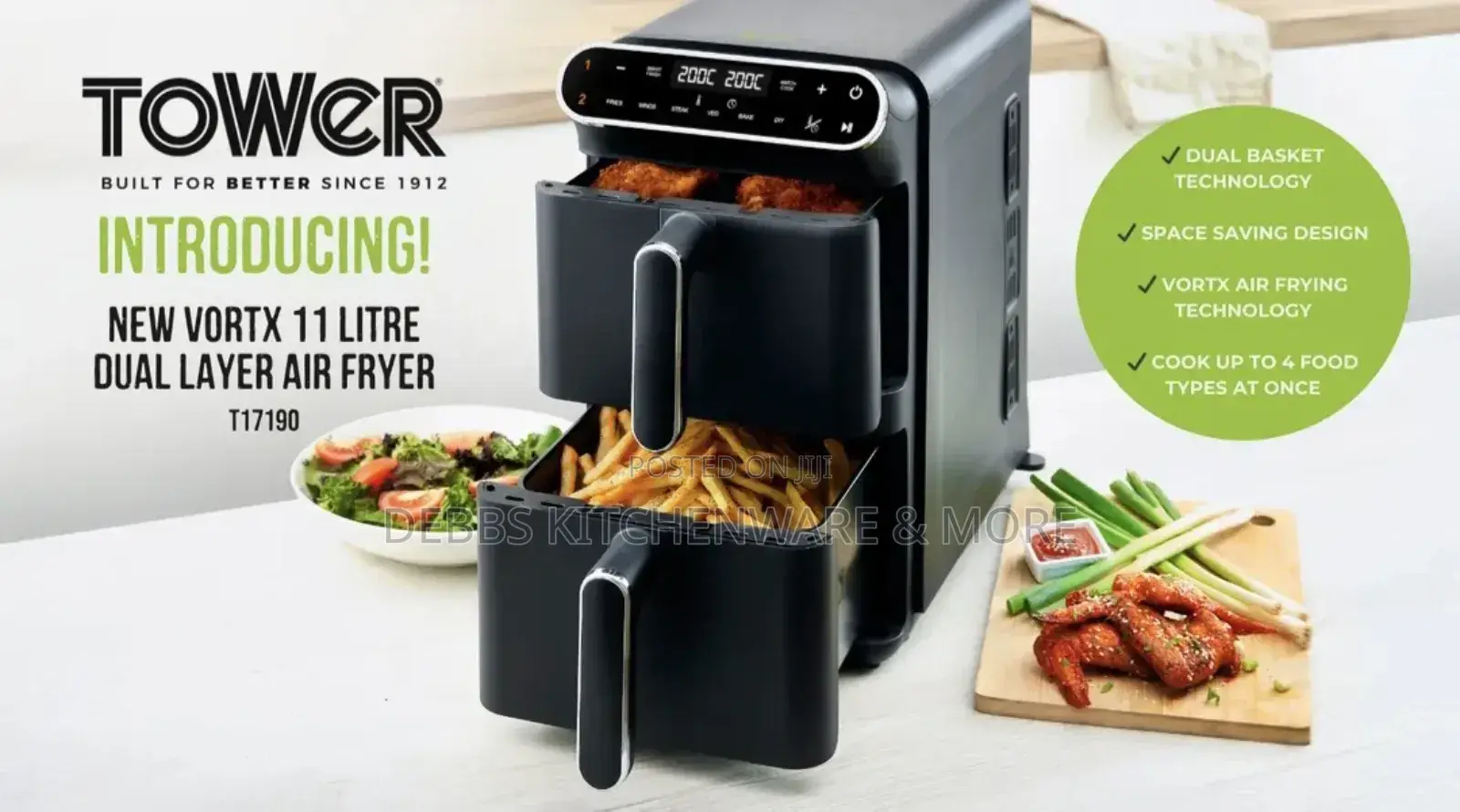 11litres Tower Dual Air Fryer Uk