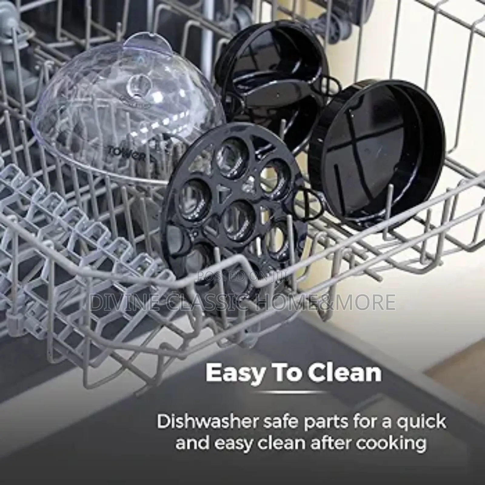 Tower 3in1 Egg Cooker With Egg Poaching Tray Omelette Tray