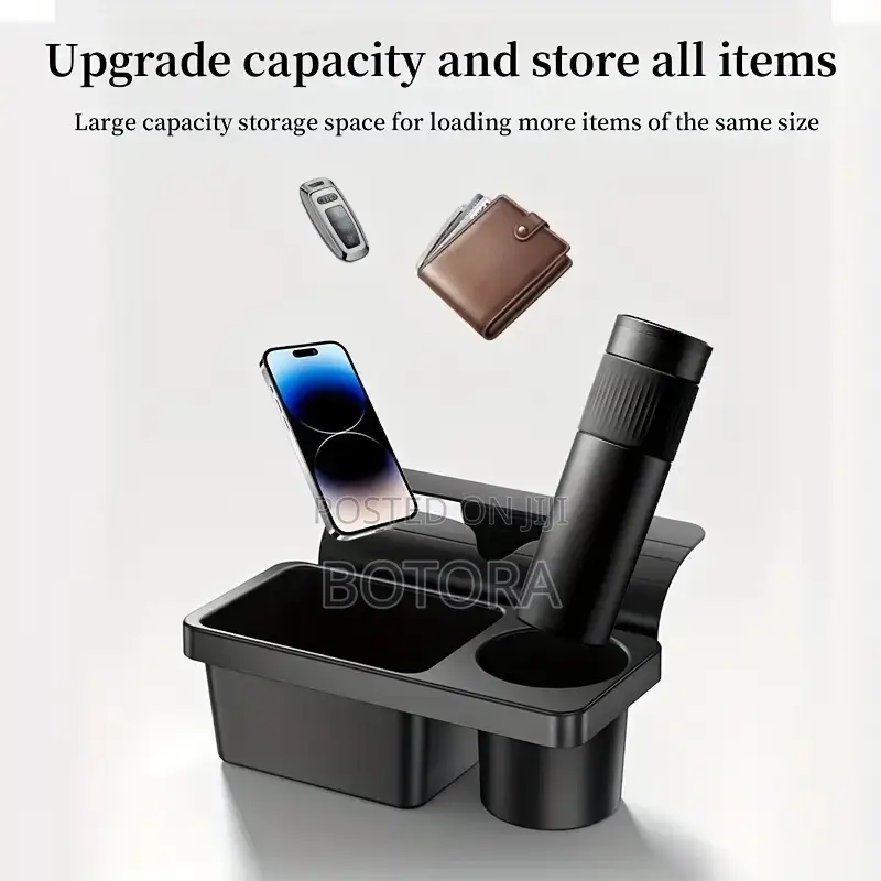 Car Door Organizer With Cup Holder, Phone Slot Hanging Storage Rack