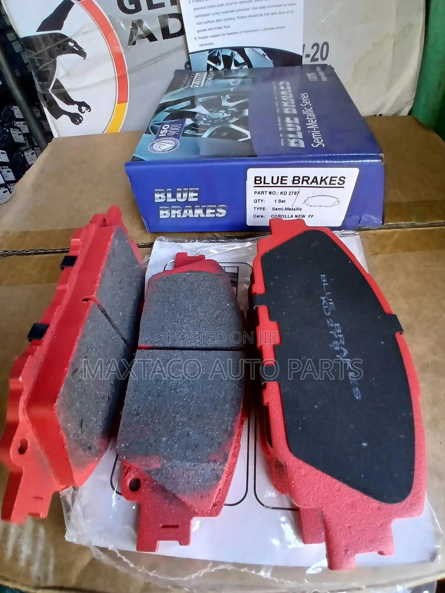 Blue Brakes Kd2787 Semi Metalic Brake Pad-Front for Corolla