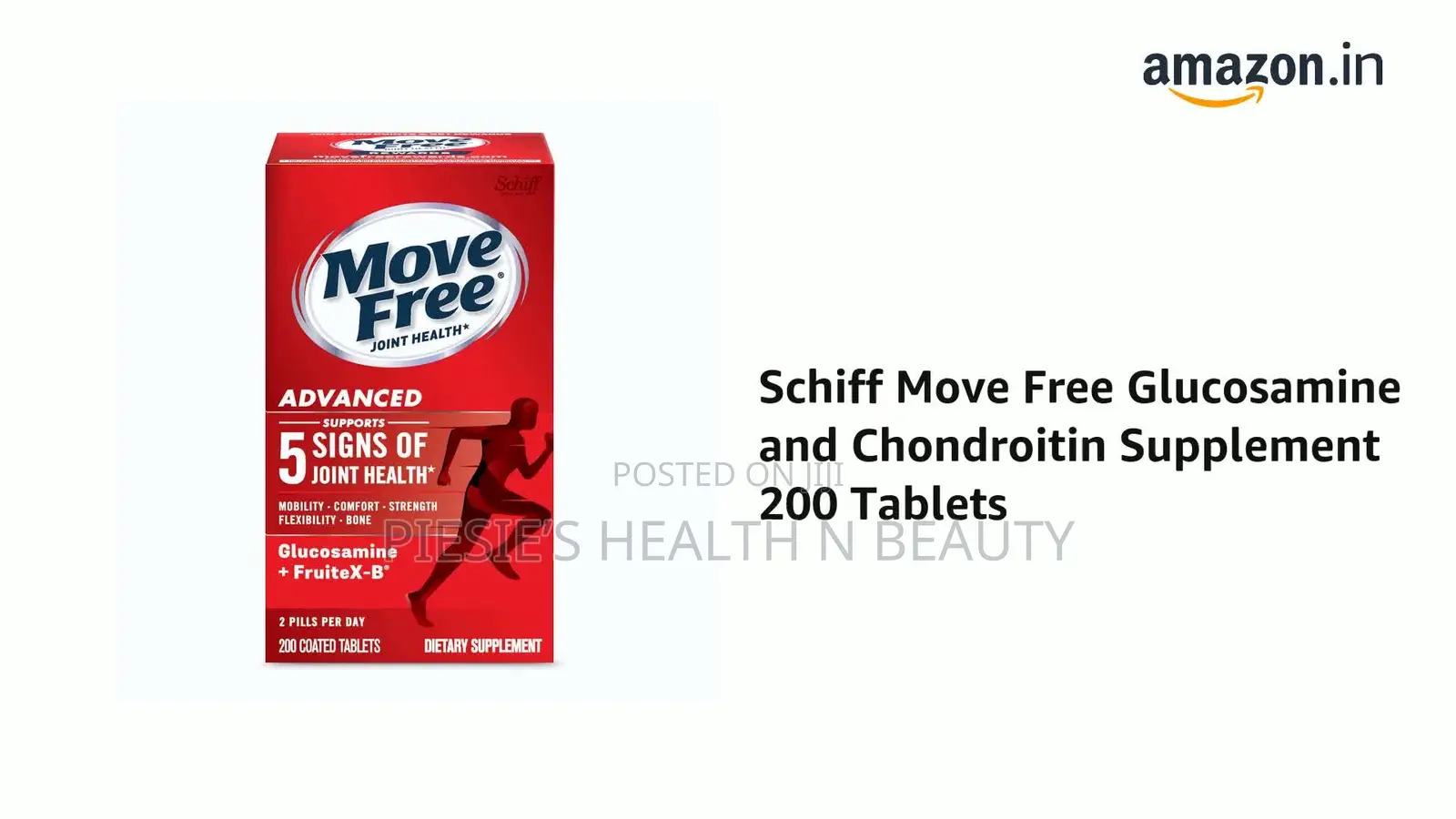 Move Free Advanced Glucosamine Chondroitin + Calcium Fructoborate 200s