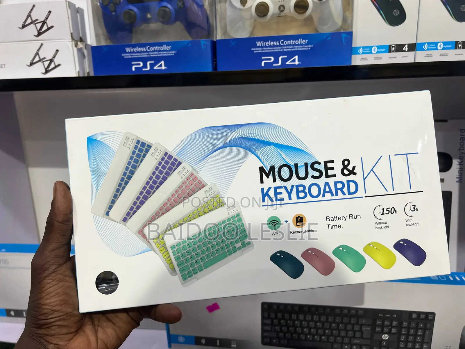 Wireless Keyboard and Mouse Combo - RGB Backlit, Rechargeable