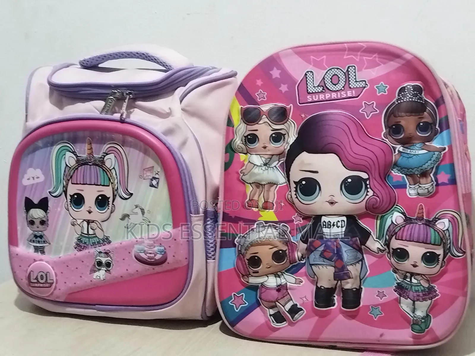 Girls School Bag and Lunch Bag for Ages1 To5 Years