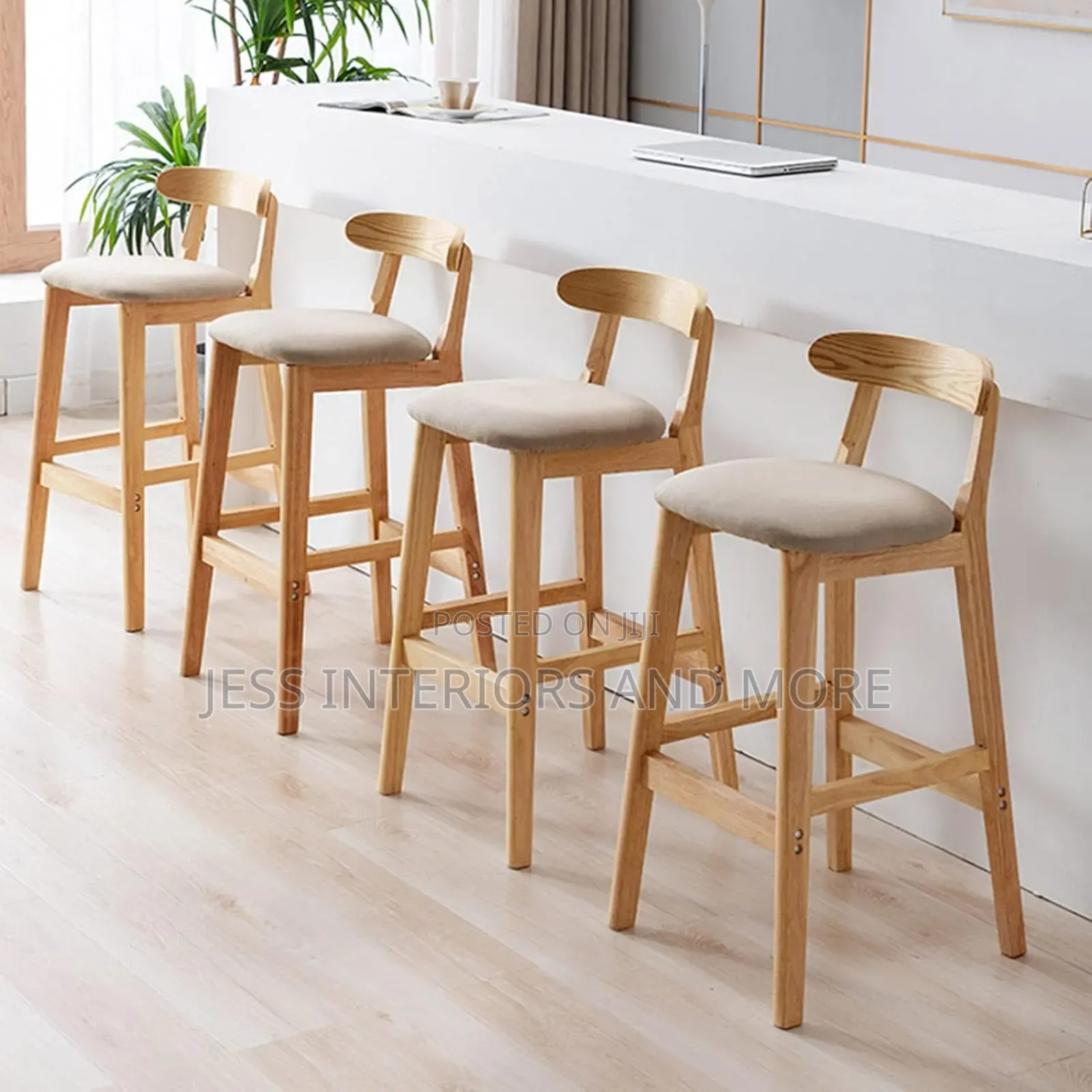 Bar Stool With Wood Leg