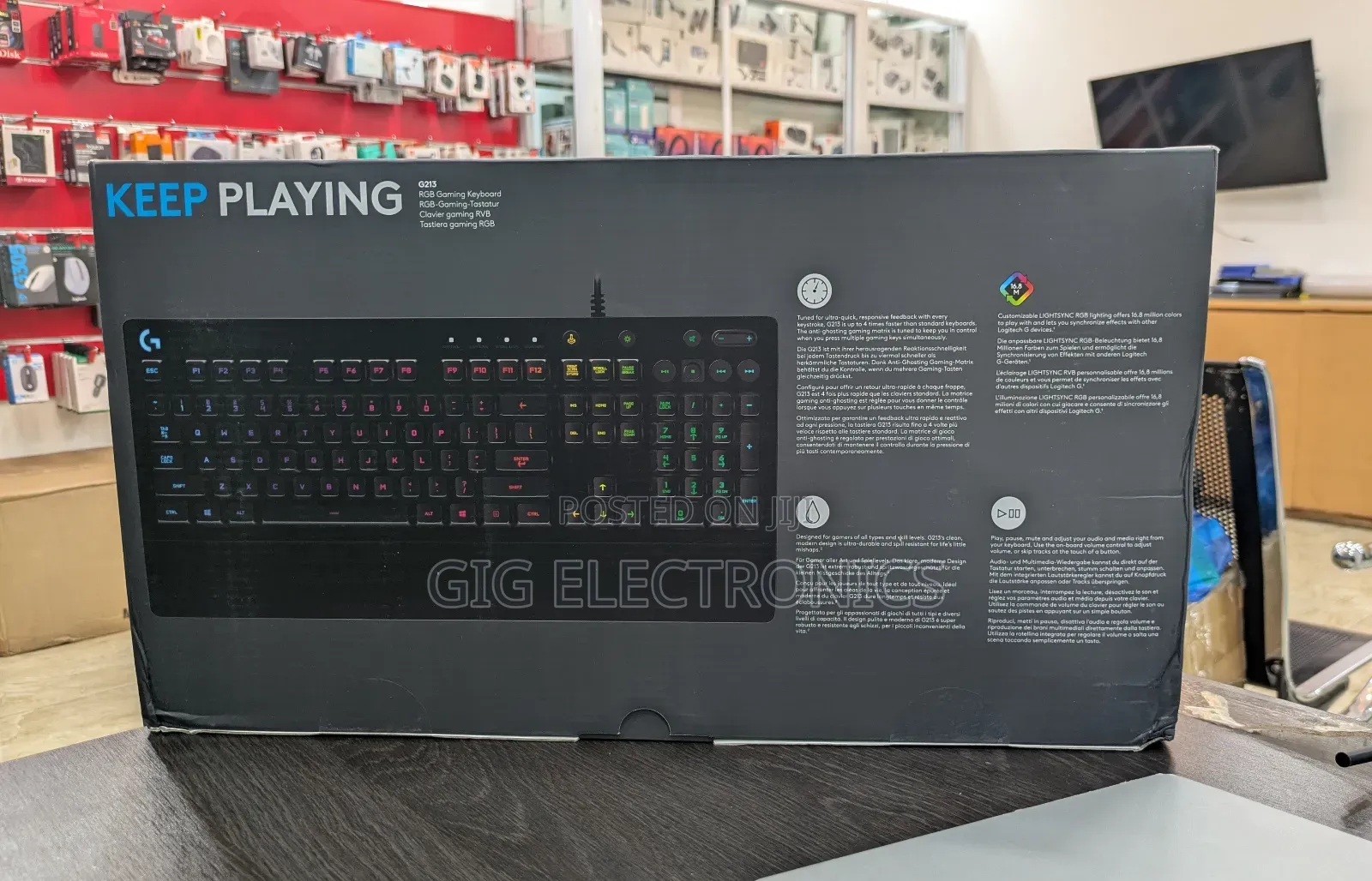 Logitech G G213 Prodigy RGB Backlit Gaming Keyboard