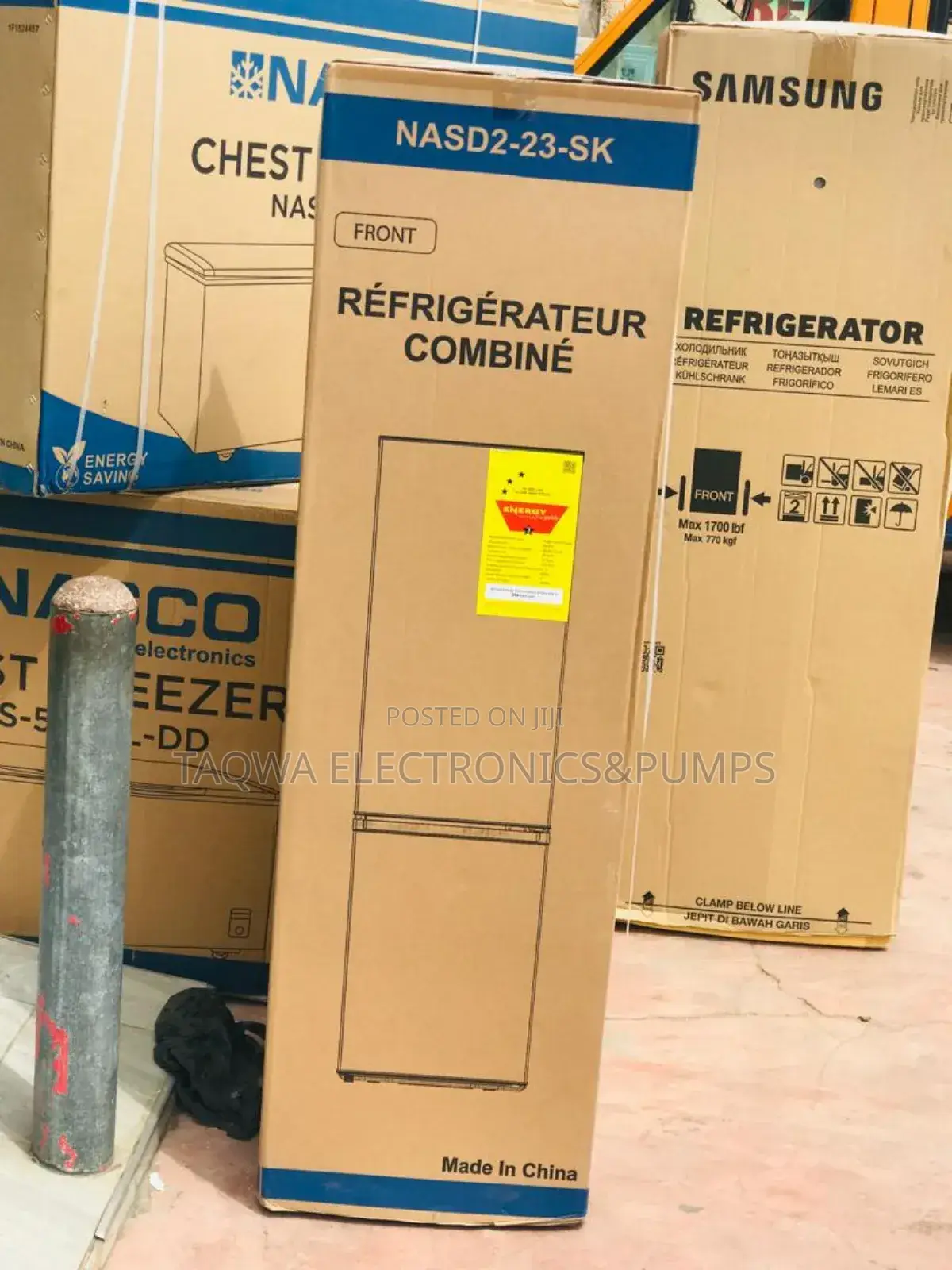 Nasco 170ltr Bottom Freezer Refrigerator