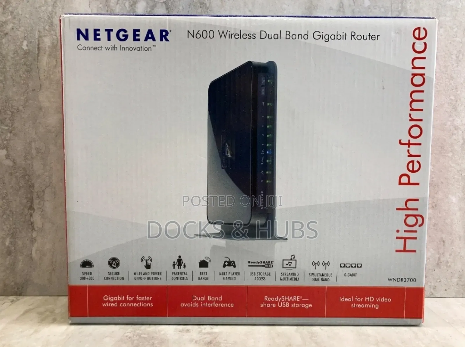 Netgear N600 Dual Band Gigabit Wifi Router (Wndr3700-100nas)