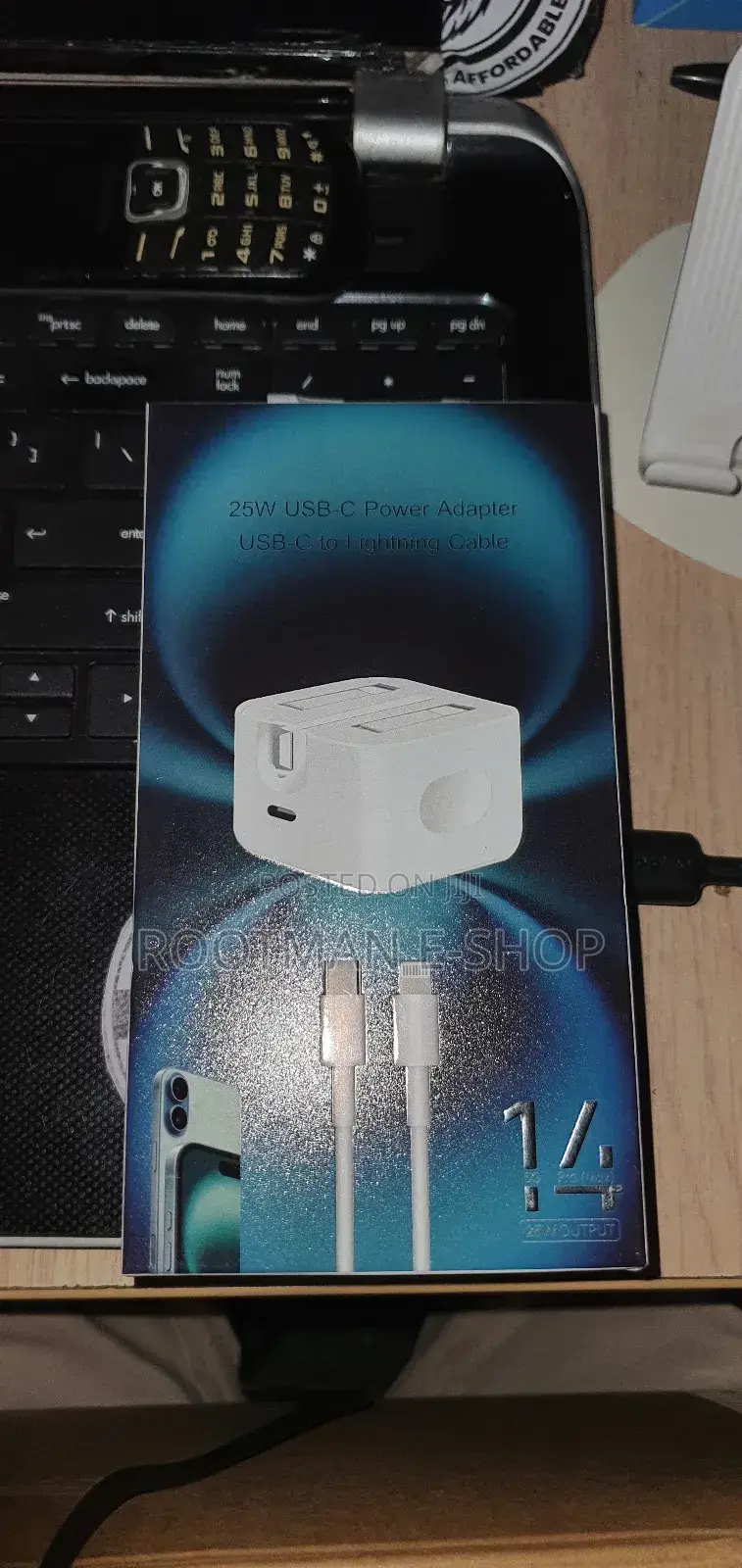 25w Fast Charge Power Adapter to Usb C to Lightning Cable (Good)
