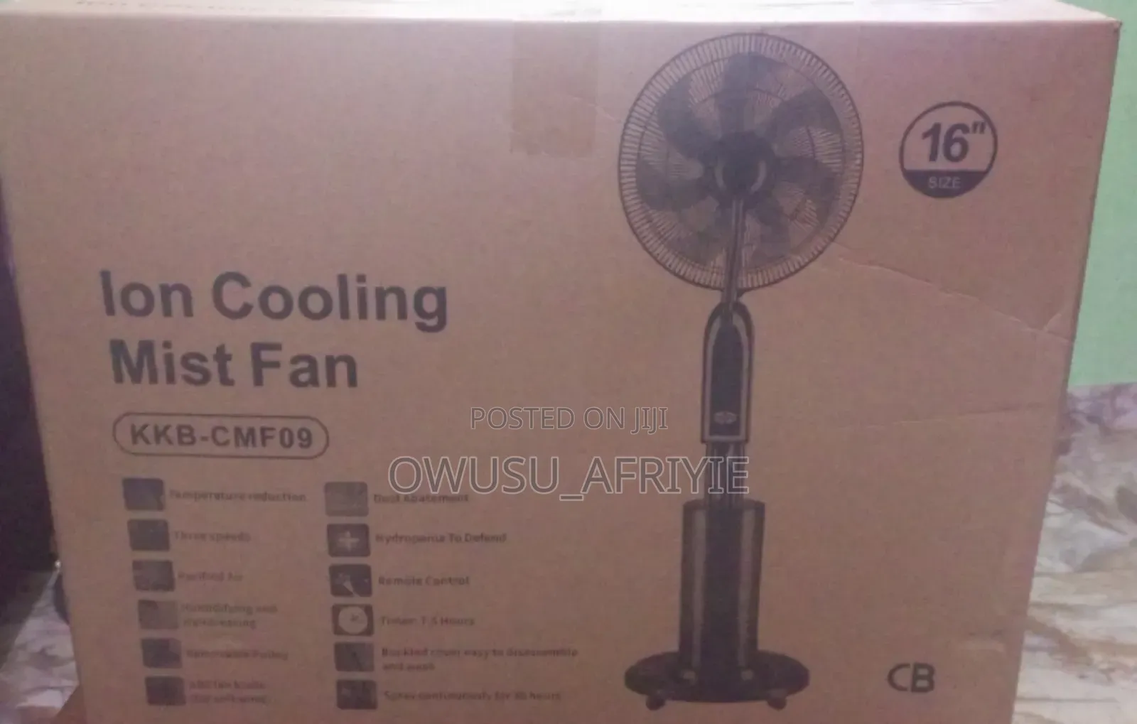 Mist Fan Humidifier (16" Remote Control Ultrasonic Fan)