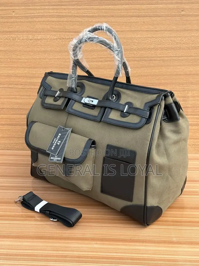 Carry On Men Leather Duffel Bag