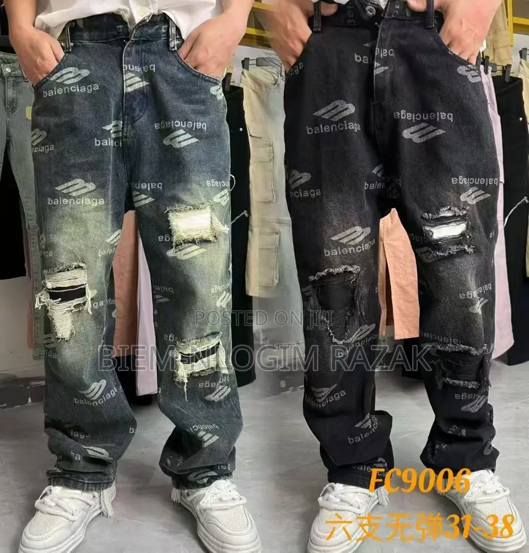 Balenciaga,Armani, Ready Made Tears N Luis Vuitton Baggy Jeans Availab