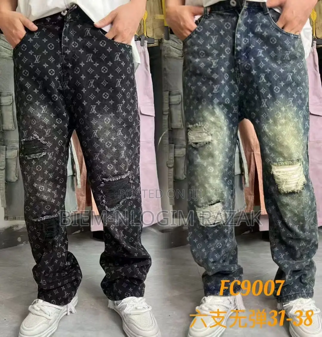 Balenciaga,Armani, Ready Made Tears N Luis Vuitton Baggy Jeans Availab