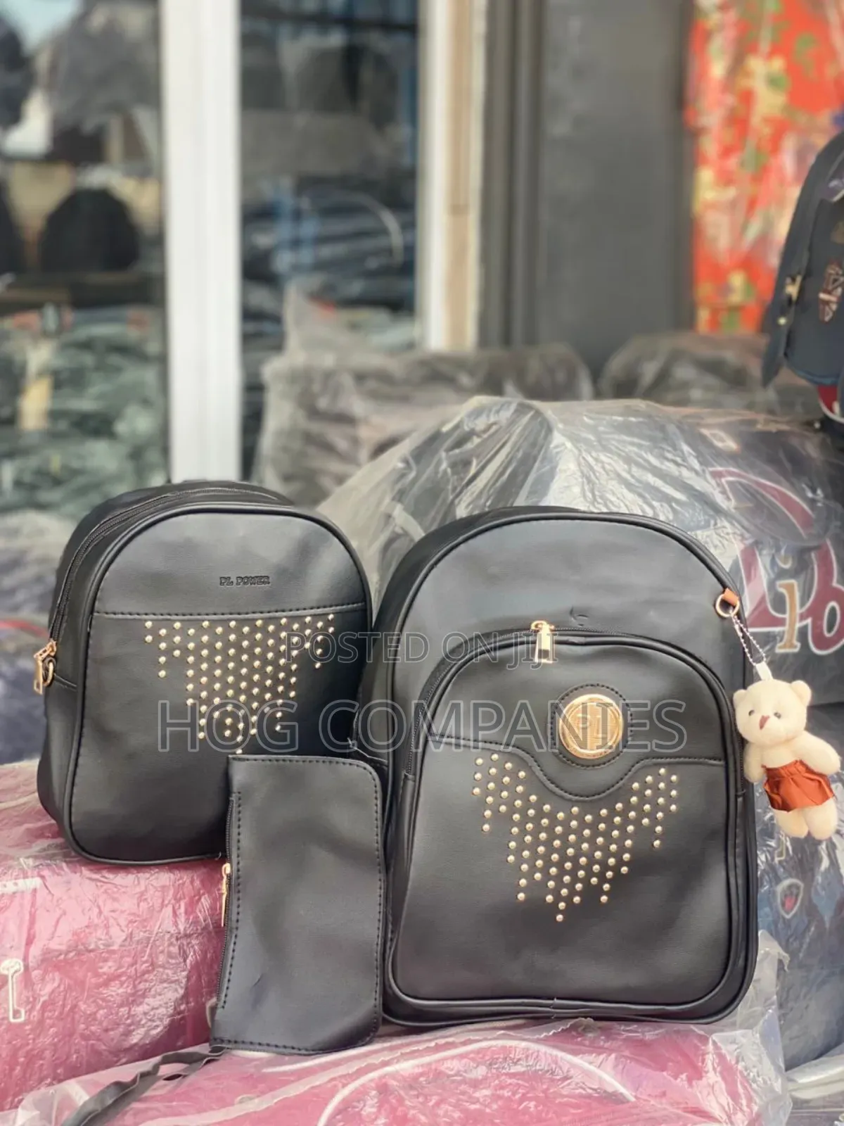 3 in 1 Ladies Jungle Bag With Teddy Bear School Backpack