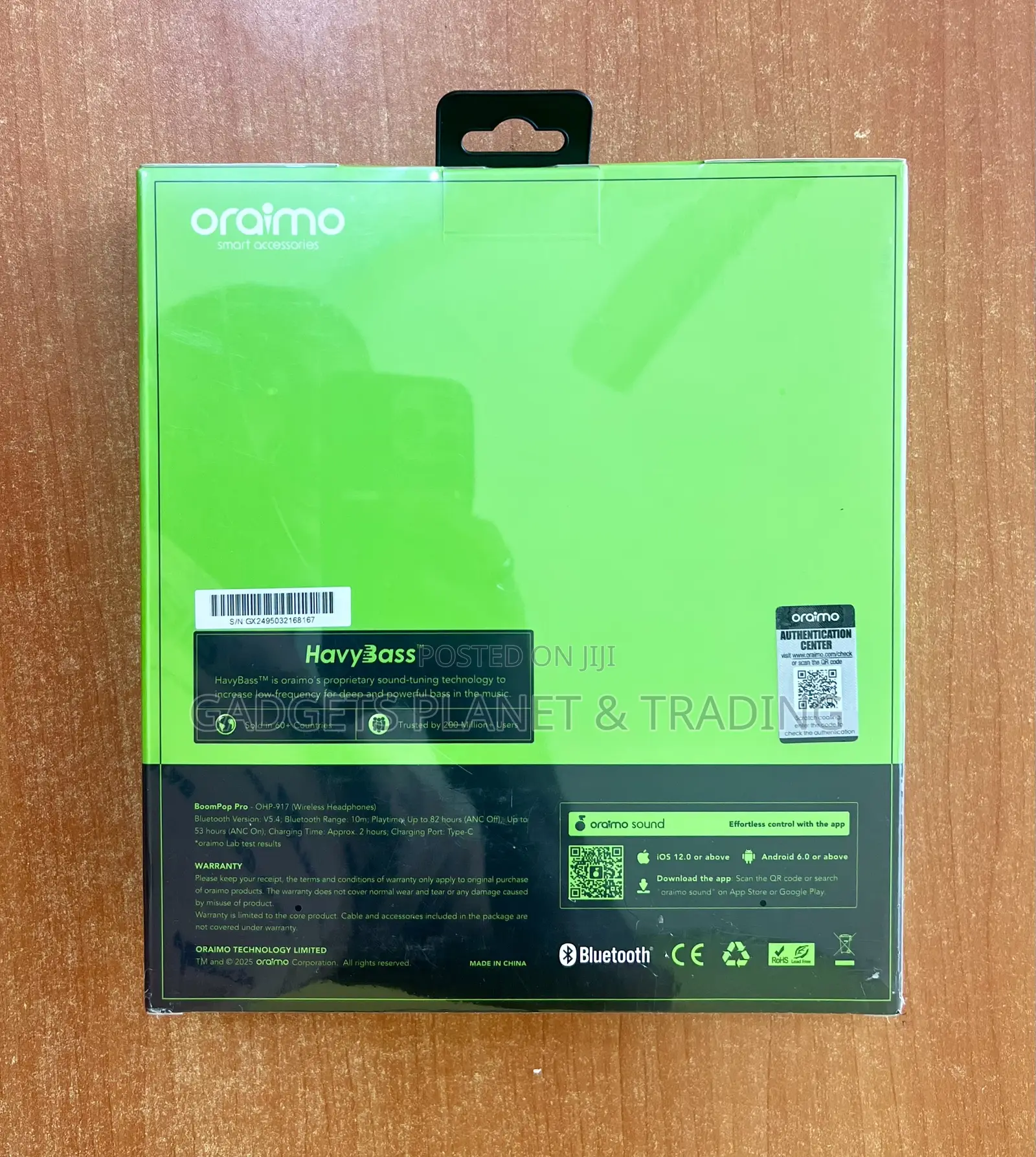 Oraimo Boompop Pro Anc Over-Ear Deep Bass Headphones - Ohp-917