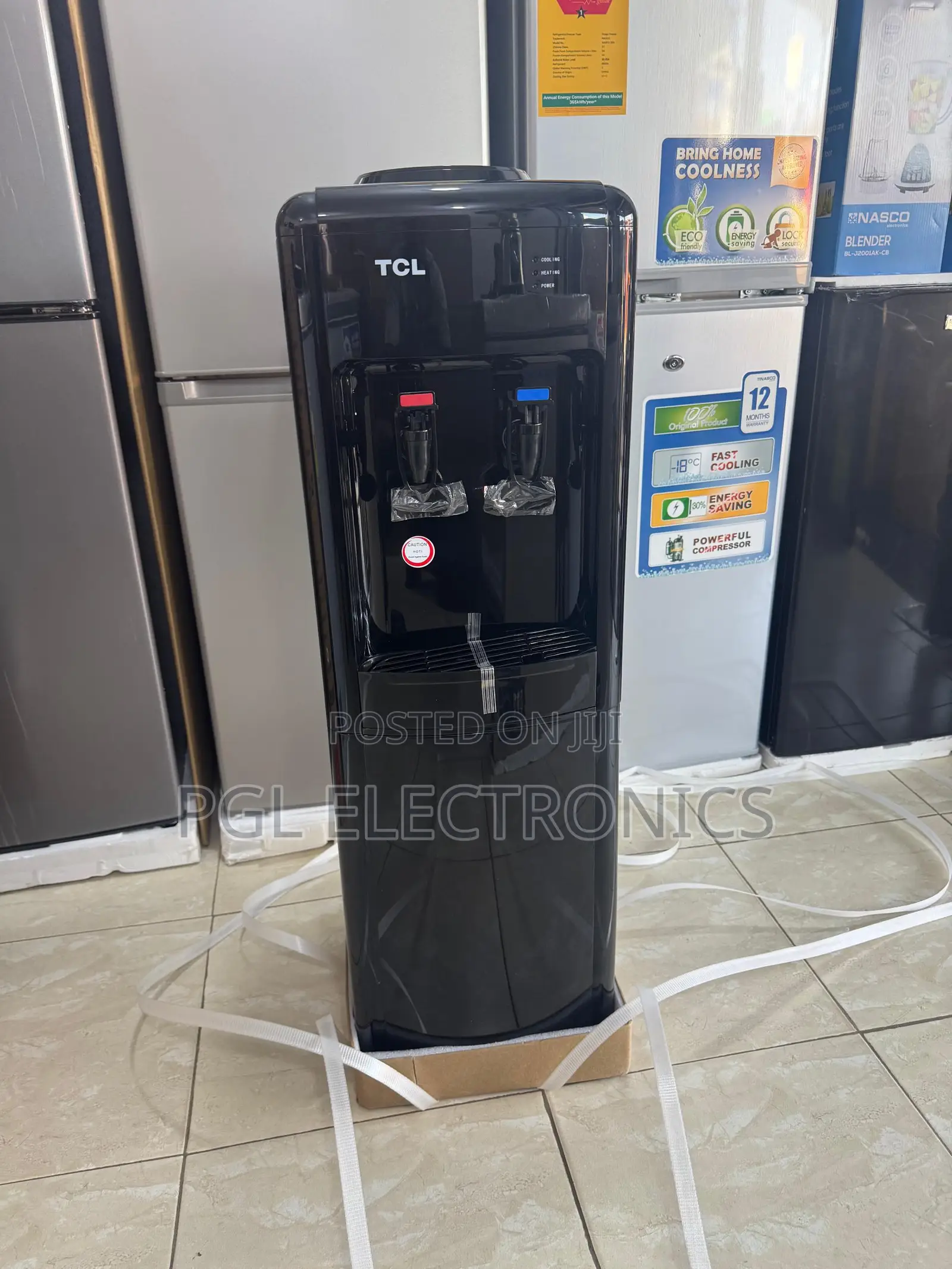 TCL Water Dispenser 2 Taps Top Load Black