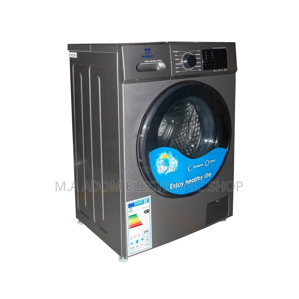 Nasco Washing Machine 6 Kg Front Load Full Automatic Silver