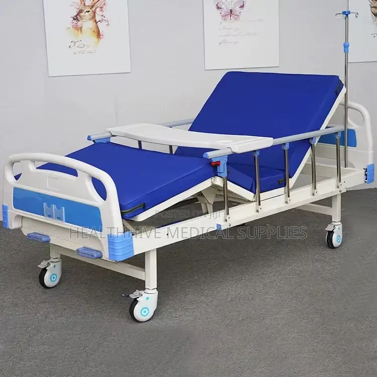 2 Crank Hospital Bed With Matress and Accessories