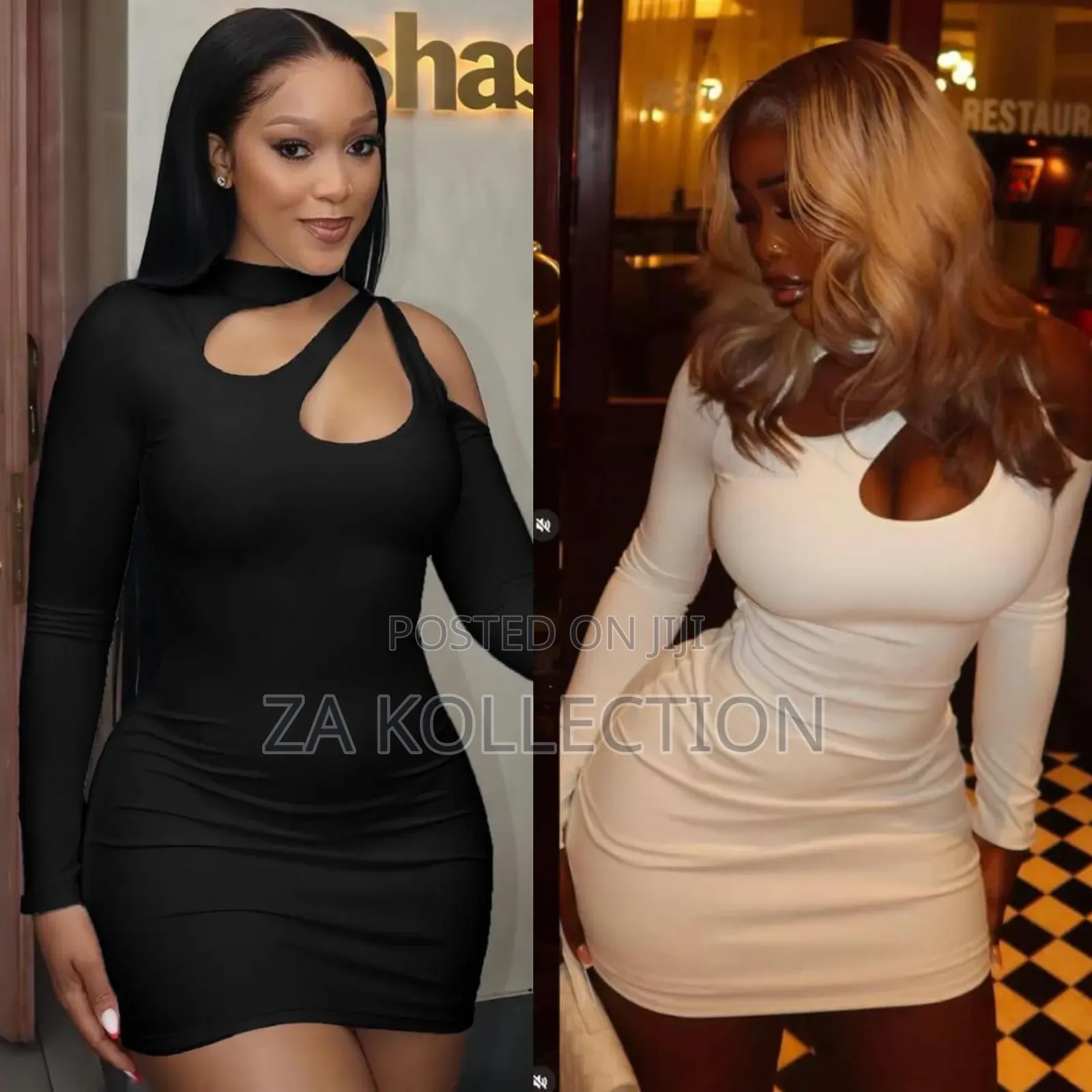 Ladies White Fitted Pencil Dress With Slit