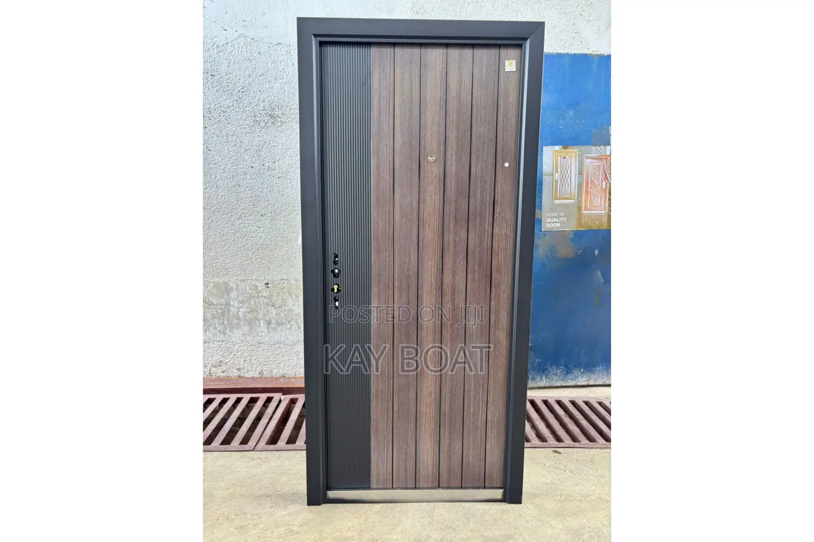 Metal Door With a Wood Composite