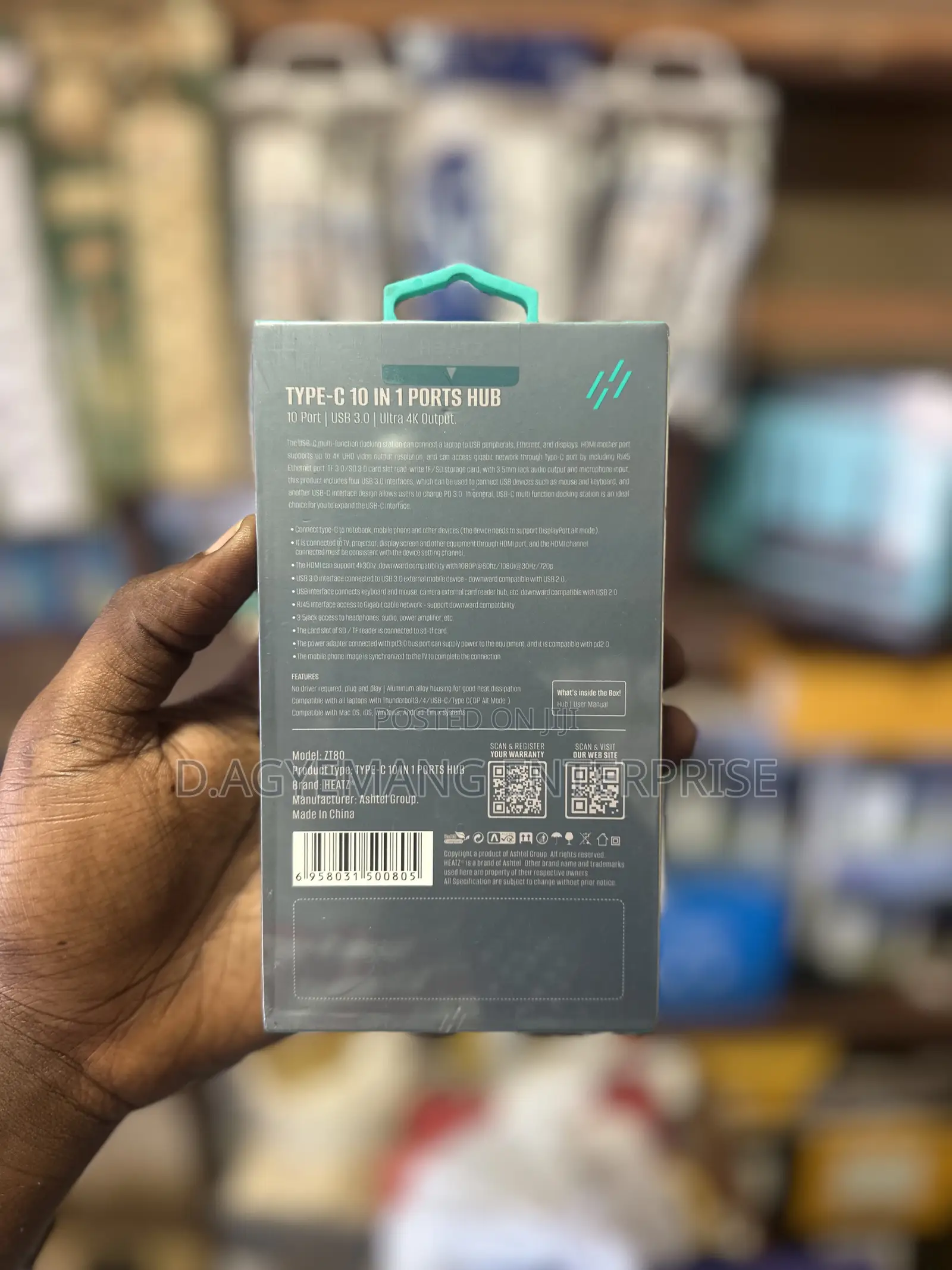 Heatz Type-C 10 in 1 Ports Hub 10 Port