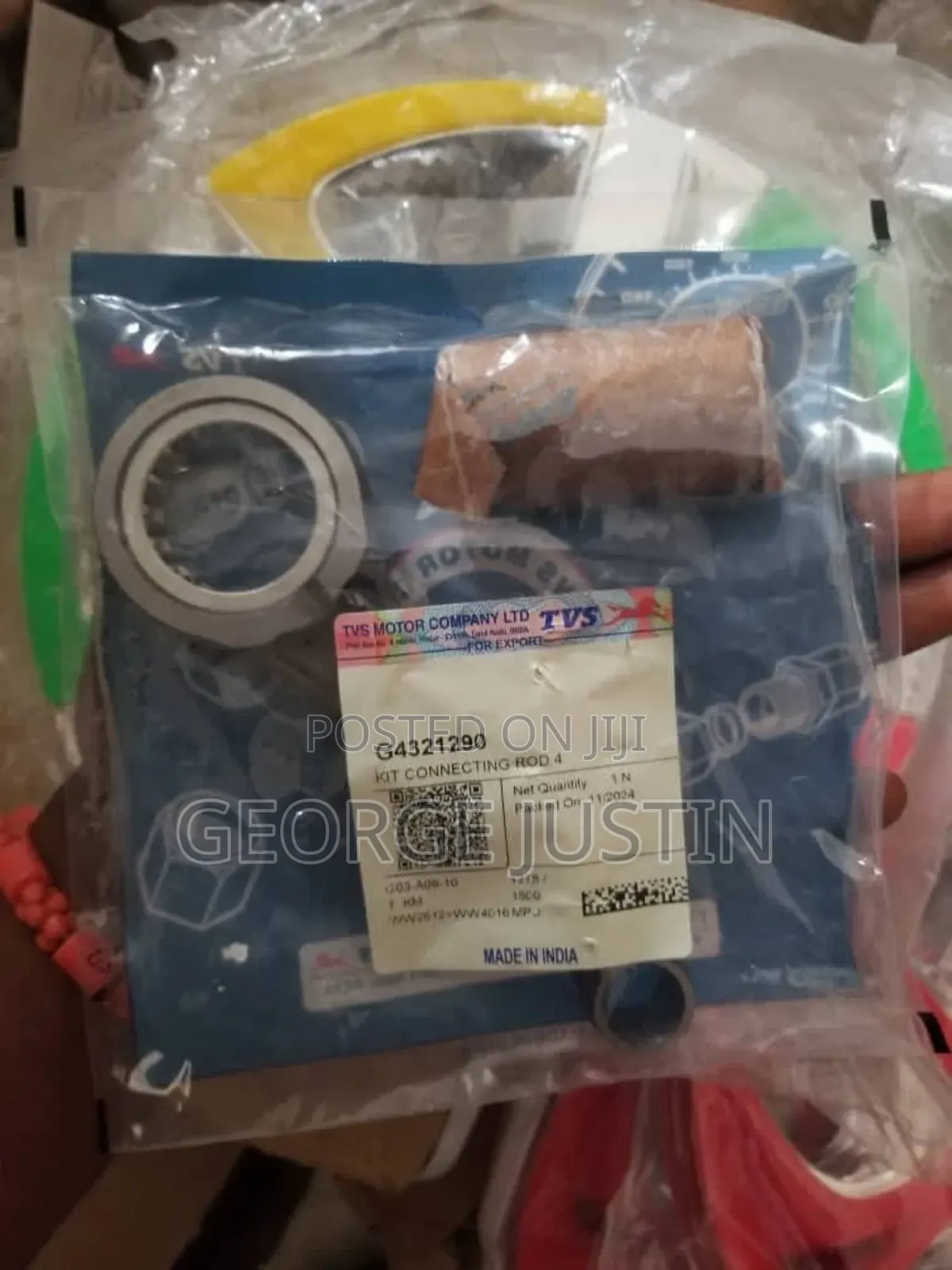 TVS Company Piston ,Rods, Holes Crank Bearings