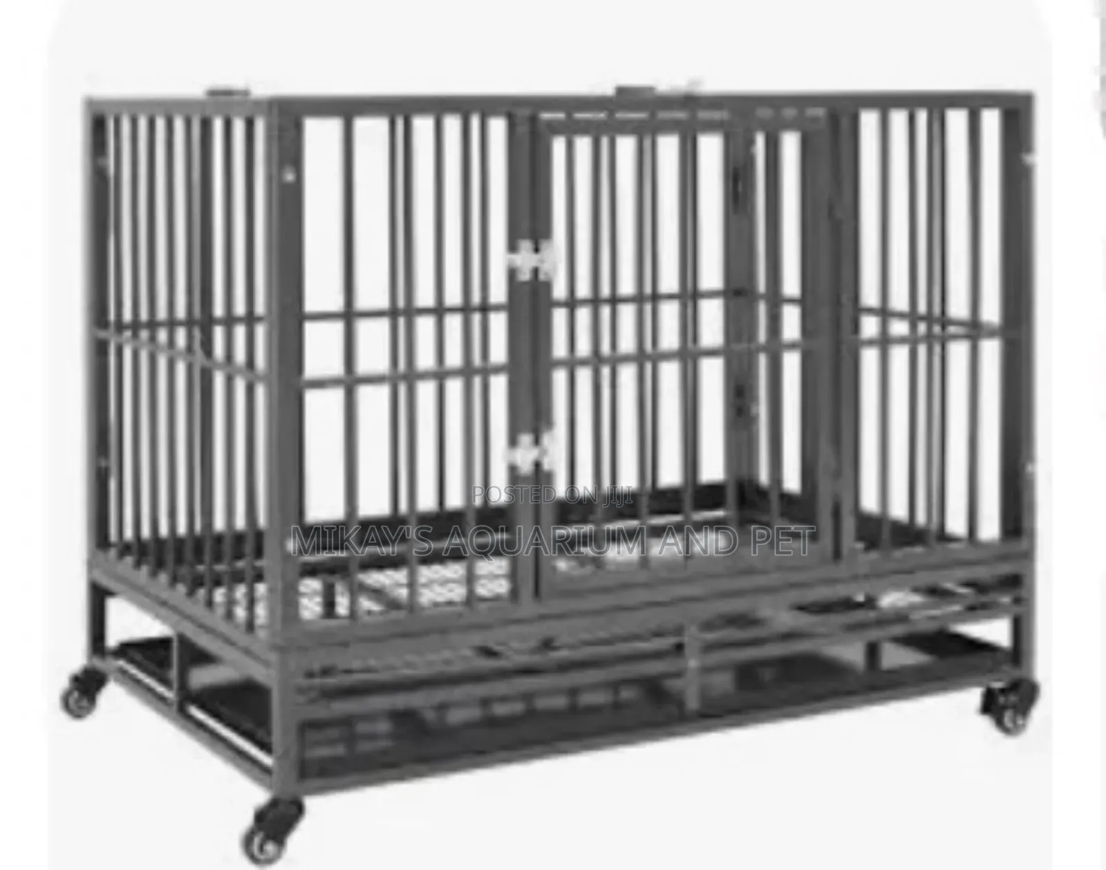 Extra Large Metal Dog and Cat Cage With Wheels