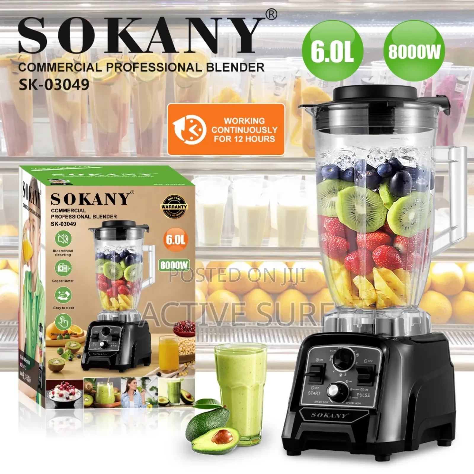 Sokany Sk-03049 Commercial Professional Blender