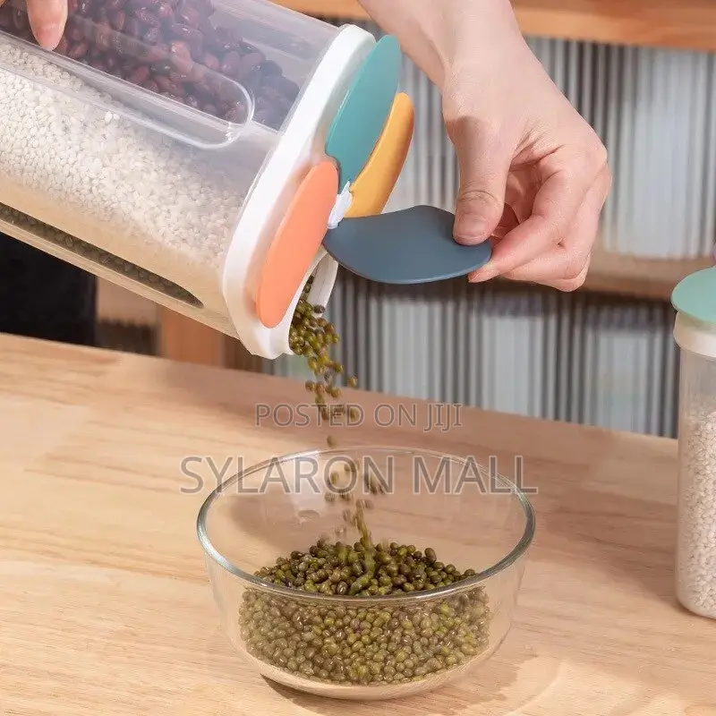 4-in-1 Dry Food Storage Container With Dispenser