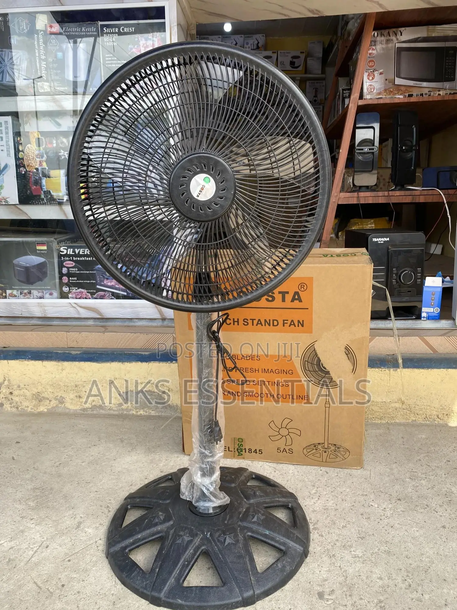 Costa 18-Inch Standing Fan – Strong Wind Long-Lasting Motor